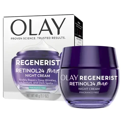 Olay Skincare Retinol 24 MAX Увлажняющий ночной крем для лица, омолаживающий крем, 1,7 унций в банке - 18