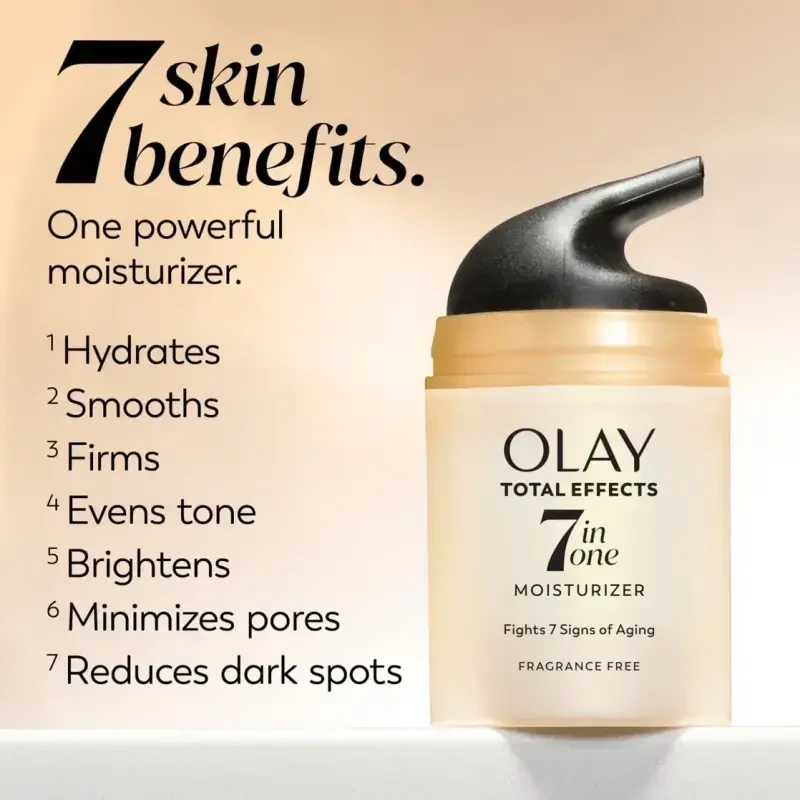 Olay Total Effects Face Moisturizer, Fragrance-Free, Everyday Care for All Skin, 1.7 fl oz - 4