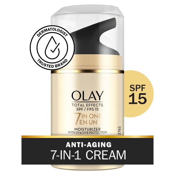 Olay Total Effects Face Moisturizer SPF 15, Combination Skin, Fragrance-Free, 1.7 fl oz - 1