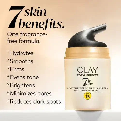 Olay Total Effects Face Moisturizer SPF 15, Combination Skin, Fragrance-Free, 1.7 fl oz - 5