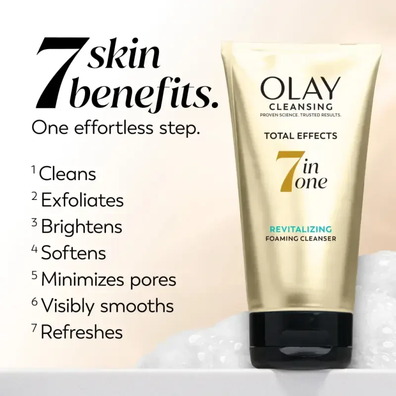 Olay Total Effects Revitalizing Foaming Facial Cleanser, All Skin Types 5.0 fl oz - 10