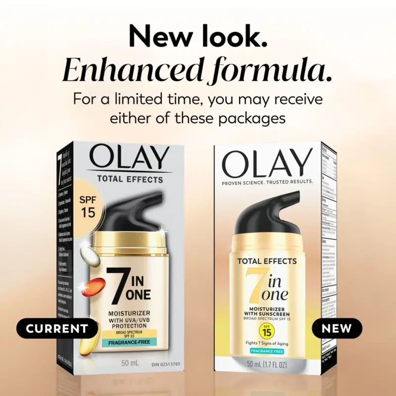 Olay Total Effects Face Moisturizer SPF 15, Fragrance-Free, 1.7 fl oz- - 2