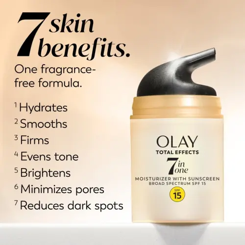 Olay Total Effects Face Moisturizer SPF 15, Fragrance-Free, 1.7 fl oz- - 5