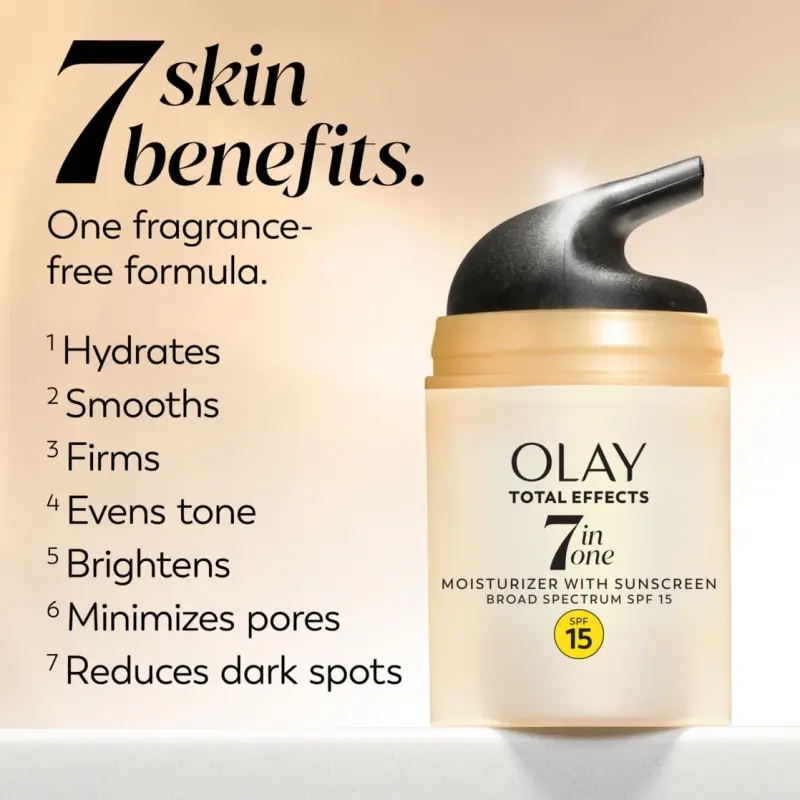 Olay Total Effects Face Moisturizer SPF 15, Fragrance-Free, 1.7 fl oz- - 5