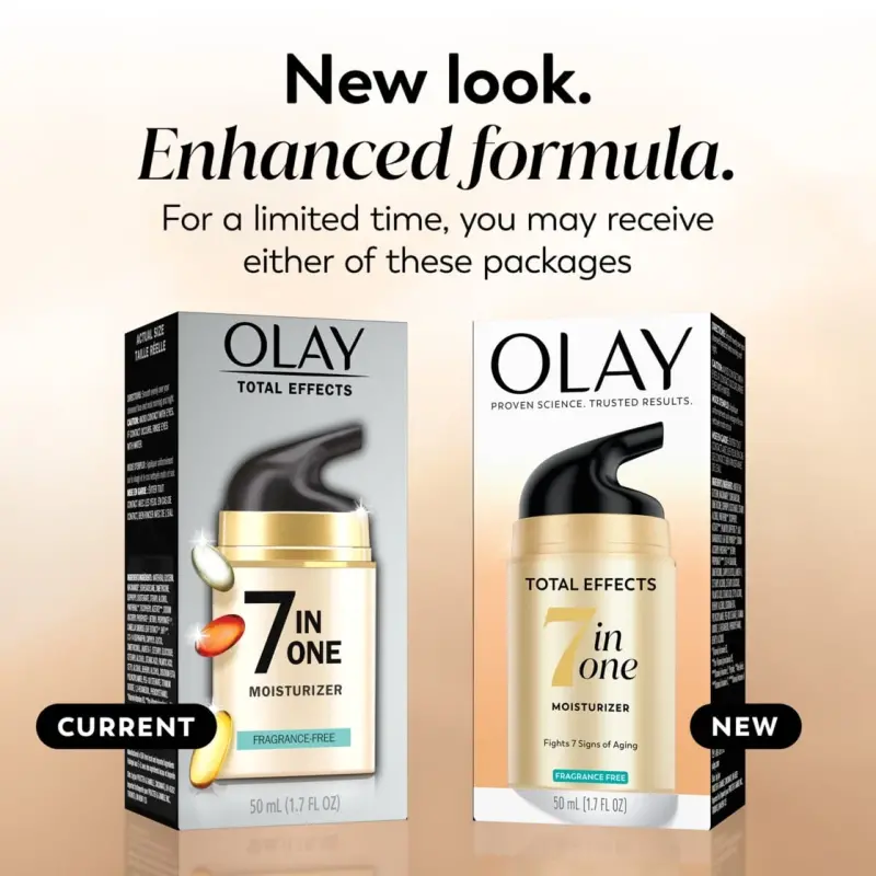 Olay Total Effects Face Moisturizer, Fragrance-Free, Everyday Care for All Skin, 1.7 fl oz - 2