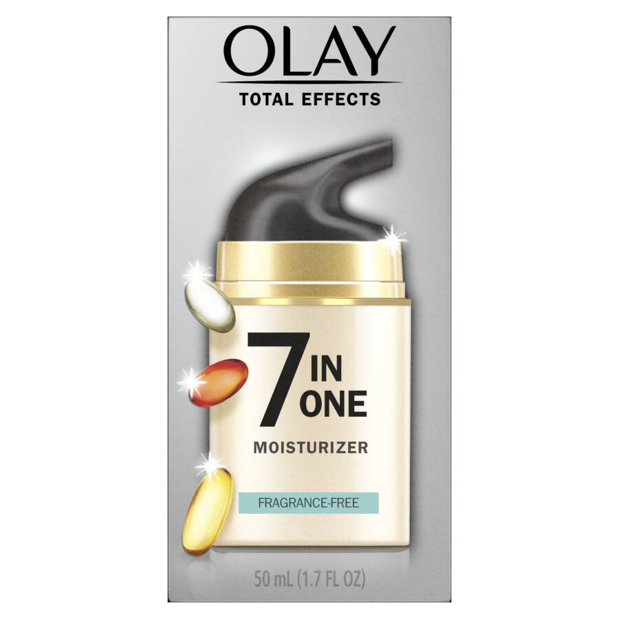 Olay Total Effects Yüz Nemlendiricisi, Kokusuz, Her Cilt Tipi için Günlük Bakım, 1.7 fl oz - 8