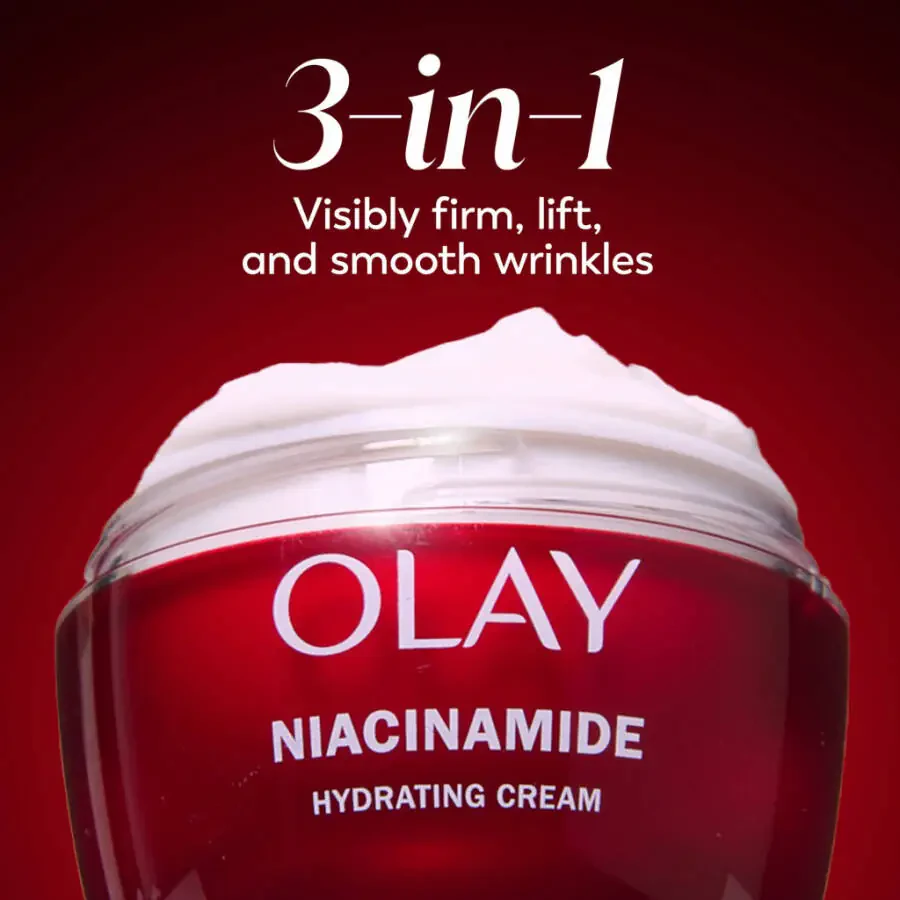 Olay Yuz Kremi Regenerist Niacinamid va Peptid 24 Yuz Namlagich, Qirqishni Kamaytiradi, 1,7 untsiya - 5