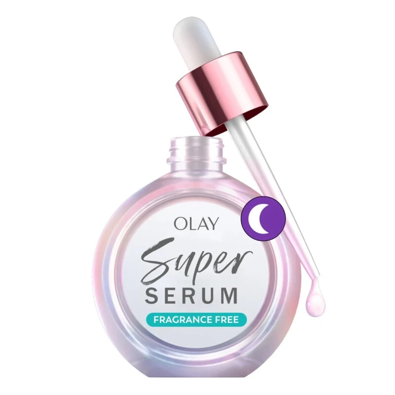 Olay Yuz Serumi Keça Super Serumi Teri Bakimi, 5'i 1 Arada Yoshga Qarshi, Hamma Teri Turlari Uchun, 1.0 fl oz - OLAY