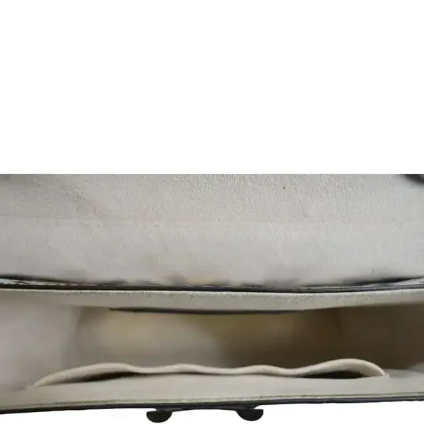 Oldindan foydalanilgan LOUIS VUITTON LV Twist Graphic MM Teri Yelka sumkasi Qora - 13