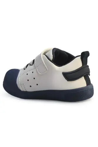 Oli Orthopedic Baby Boy Navy Blue First Step Shoes - 4