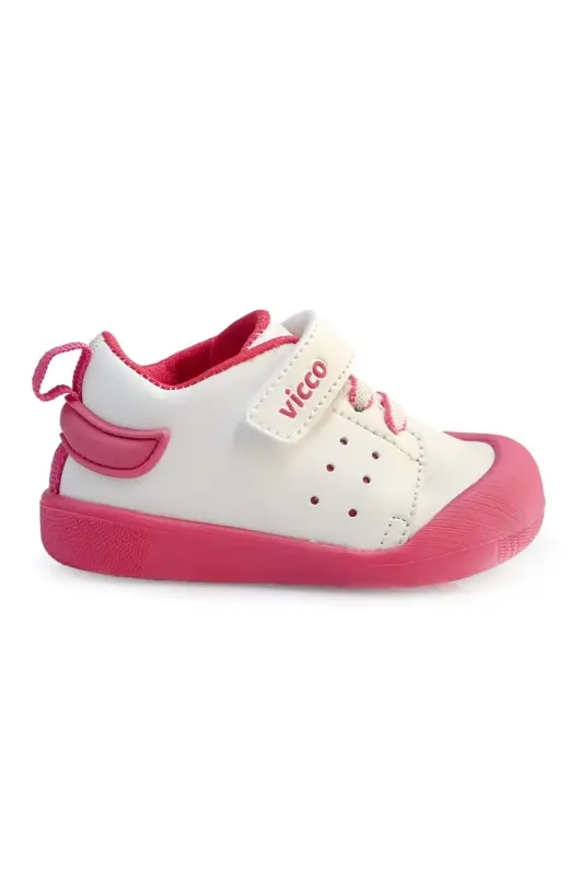 Oli Orthopedic Baby Girl Fuchsia First Steps Shoes - 3