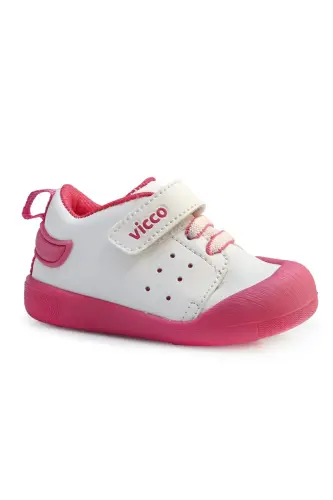 Oli Orthopedic Baby Girl Fuchsia First Steps Shoes - VICCO (1)
