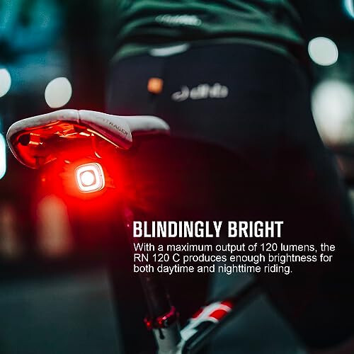 OLIGHT RN 120 C Bisiklet Işıkları, 120 Lümen Arka Işık 260 Derece Görünürlük, 1500m Görülebilir Menzil, USB Şarj Edilebilir Bisiklet Fren Işığı, IPX6 Su Geçirmez, Yol ve Kentsel Bisikletçiler - 3