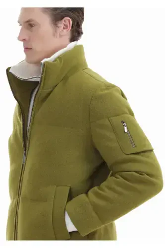 Olive Green Woven Jacket - 3