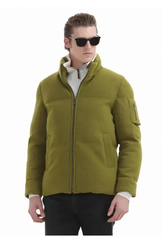 Olive Green Woven Jacket - 6