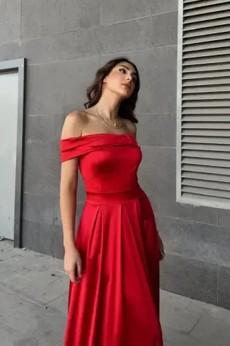 Oliver crew neck evening dress - 4