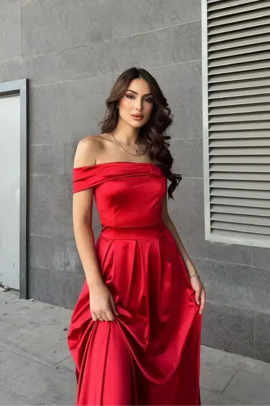 oliver madonna yaka abiye-kırmızı - 3