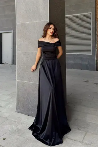 Oliverr Cowl Neck Evening Dress - 3