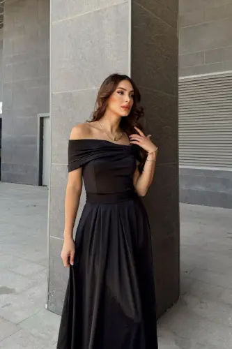 Oliverr Cowl Neck Evening Dress - 4