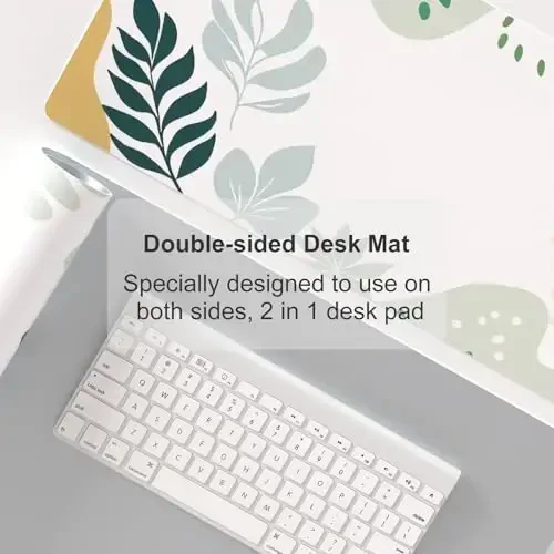 olorful Star Abstract Boho Large Mouse Pad, Waterproof Green White Desk Mat, Double Sided Computer Gaming Mouse Pad, XL Full Desk Mousepad Non Slip Writing Pad for School Office Home 31.5