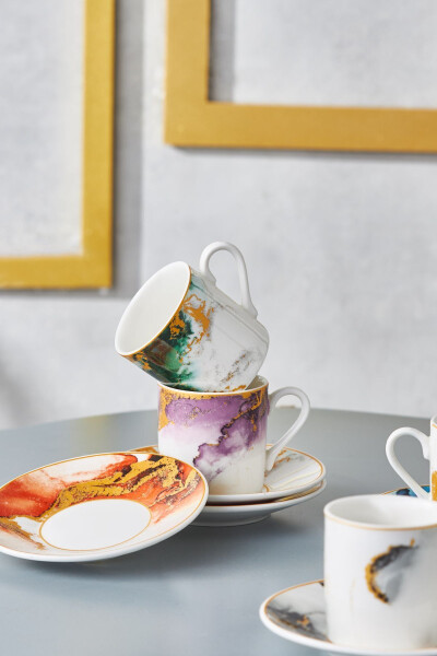 Olov 6 kishilik kofe finjon to'plami 80 ml - 5