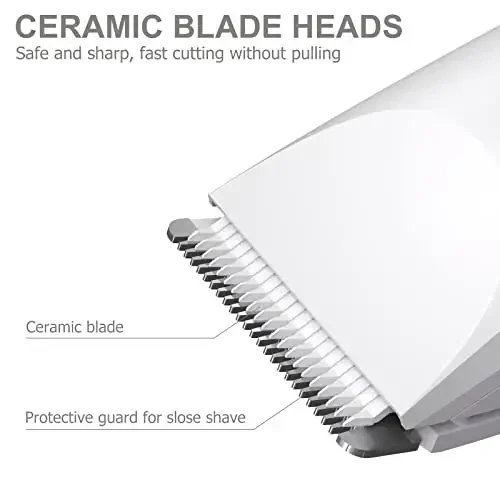 OLOV Electric Body Hair Trimmer - Erkaklar uchun Groin Trimmer - Bikini Trimmer Ayollar - Ho'l/Quruq Soch Tırmırı, O'zgartiriladigan Seramika Pichoq Boshlari, USB Zaryadlash Stantsiyasi, Suv o'tkazmaydigan Gigiyena Ustara, Oq - 3