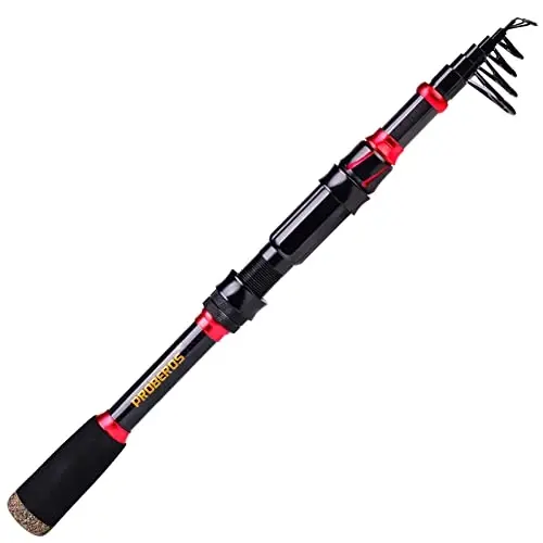 Fishing Rod and Reel Combo, 6.9ft Carbon Fiber Telescopic Fishing Pole with Spinning/Baitcasting Reel Combos, Sea Saltwater Freshwater Ice Bass Fishing Tackle Set Fishing Rods Kit 