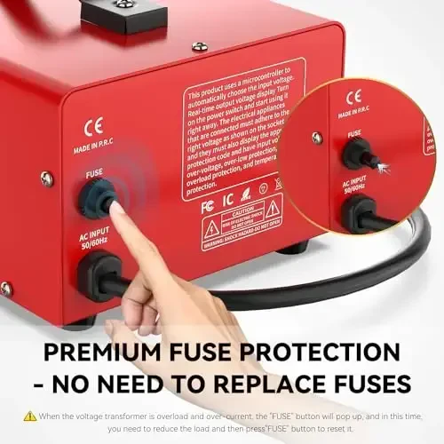 OLTEANP 5000 Watt kuchlanish konvertori transformatori og'ir yuk ko'taruvchi kuchlanishni oshiruvchi/pasaytiruvchi quvvat konvertori 220V dan 110V gacha, 110V dan 220V gacha 3 ta AQSh rozetkasi, 3 ta universal rozetka, LCD displey, o'chirgich himoyasi - 6
