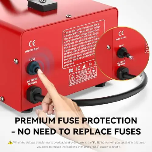 OLTEANP 6000 Watt Voltage Converter Transformer Heavy Duty Step Up/Down Power Converter 220V to 110V, 110V to 220V with 3 US Outlets, 3 Universal Outlets, LCD Display, Circuit Breaker Protection - 6