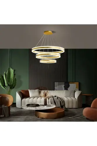 Oltin 3x Doira Ø60,80,100sm LED Lampochkali Dumaloq Osma, Zamonaviy Yoritish, Dekorativ 3000k - 3