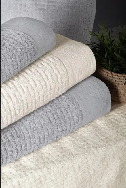 Oltin boshoq bambuk xalatlar to'plami Lisse Coin Ivory - 3