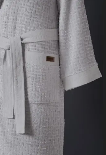 Oltin boshoq bambuk xalatlar to'plami Lisse Coin Ivory - 4