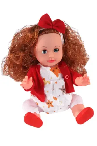 Oltin ho'llaydigan va gapiradigan malla chaqaloq - QIZIL - GLOBAL TOYS (1)