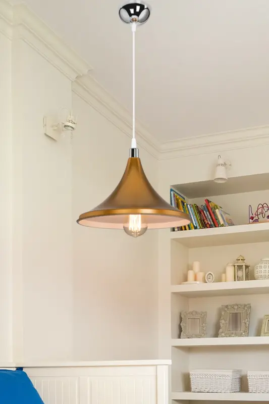 Oltin osma lyustrali yotoqxona, mehmonxona, oshxona, koridor uchun chiroq - Oltin - 1