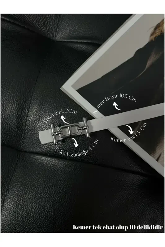 Oltin qisqichli ingichka kamar, shim kamari, ko'ylak kamari, kurtka kamari-oq - 2