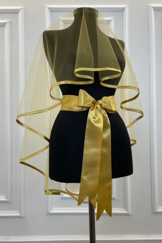 Oltin Xina Pardasi, Oltin Biyeli Kelin Pardasi To'plami-BIYELIGOLD - 4