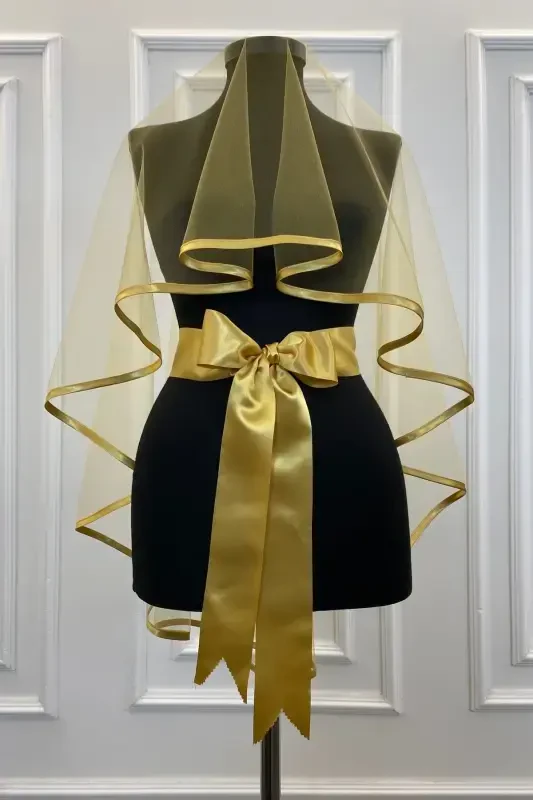 Oltin Xina Pardasi, Oltin Biyeli Kelin Pardasi To'plami-BIYELIGOLD - 3