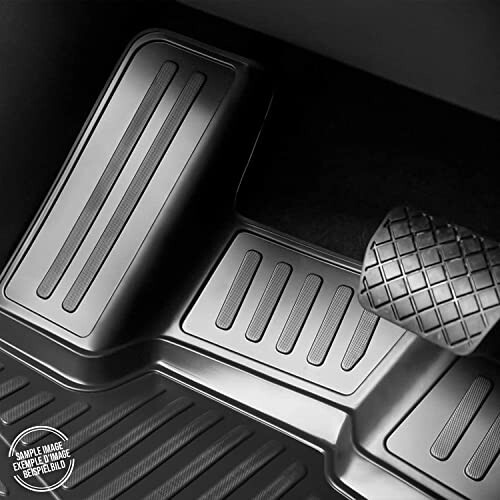 OMAC Floor Mats for Chevrolet Spark 2016-2022 Car Mats All Weather 3D Custom Fit Rubber Mat Waterproof Odorless TPE Floor Liners Laser Measured Non-Slip (Black) - 5