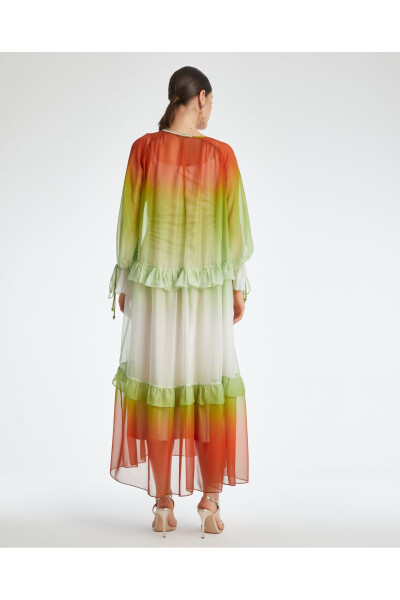 Ombre Flowy Chiffon Dress - 4