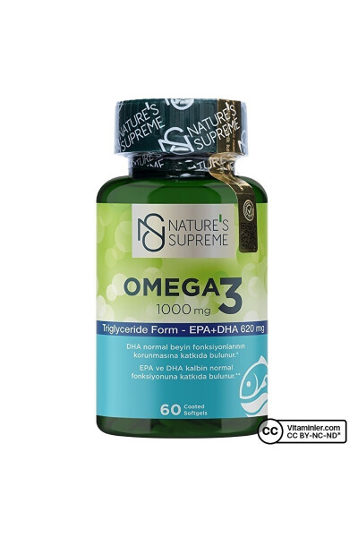 Omega 3 1000 Mg 60 Capsules - Flavorless - 1