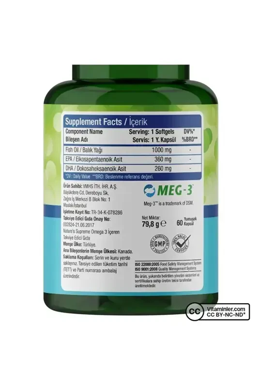 Omega 3 1000 Mg 60 Capsules - Flavorless - 3