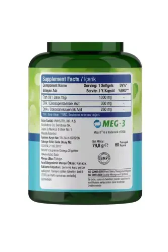 Omega 3 1000 Mg 60 Kapsula - Hidi yo'q - 6
