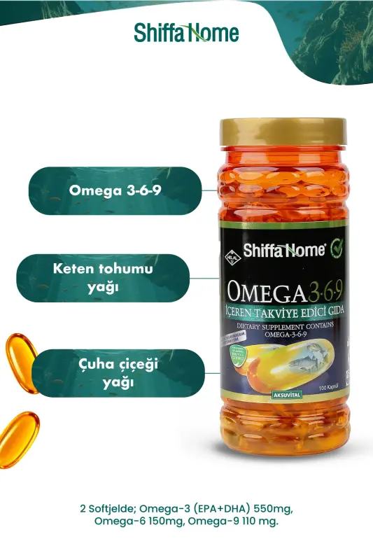 Omega 3-6-9 Fish Oil Softgel 1000 Mg 100 Capsules - 2