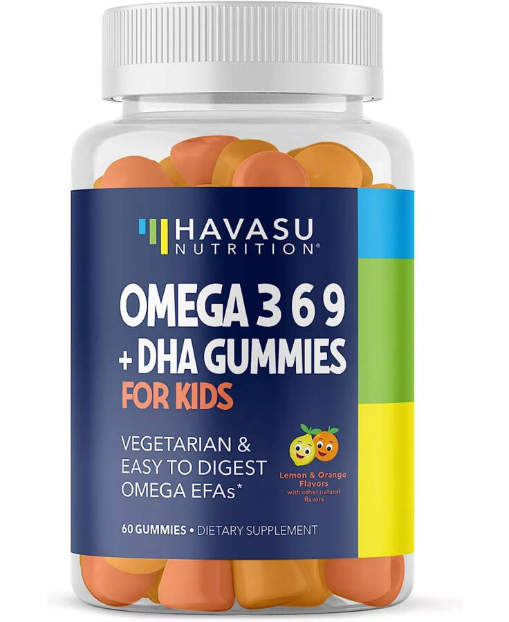 Omega 3-6-9 Gummies + DHA Vegetarian Friendly | Supports Brain, Joint, Heart, Eye, and Immune System Function | Plant-Based & Delicious| 60 Gummies No Color - 1