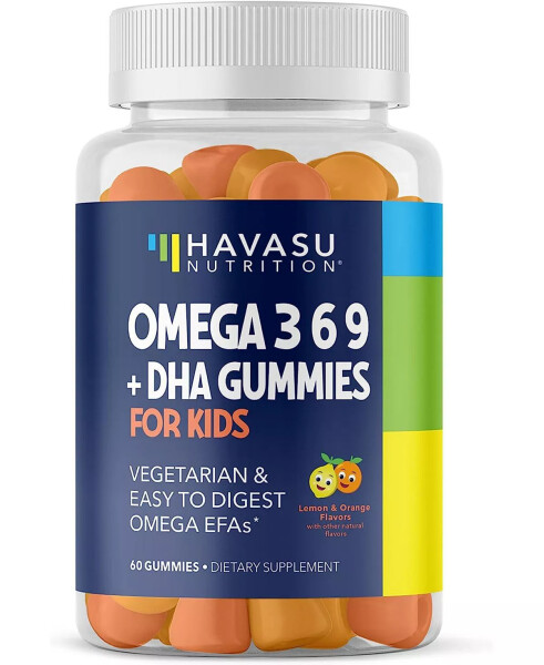 Omega 3-6-9 Jeli + DHA Vegeterianlar Uchun | Miya, Bo'g'im, Yurak, Ko'z va Immunitet Sistemi Funktsiyasini Qo'llab-quvvatlaydi | O'simlik Asosidagi va Mazali | 60 Jel Rangsiz - 1