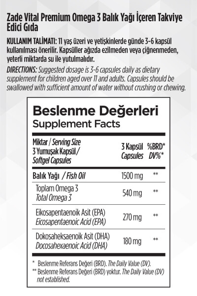 Omega 3 Balık Yağı Premium 45 Kapsül - 7