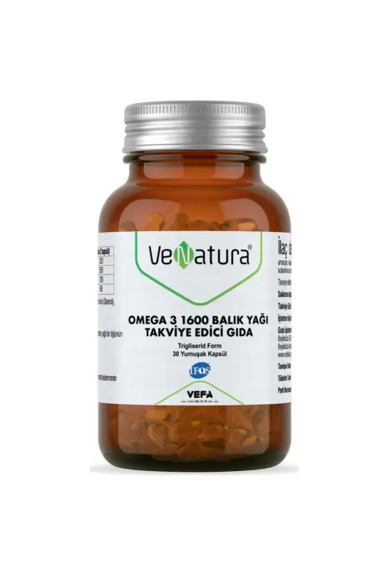 Omega 3 Baliq Yog'i 1600 Mg 30 Yumshoq Kapsula - VENATURA