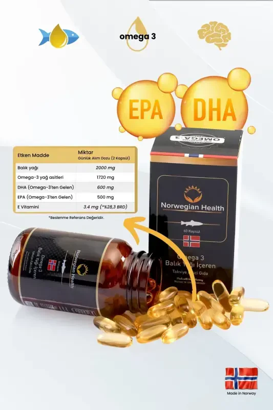 Omega 3 Baliq Yog'i 60 Kapsula - 2