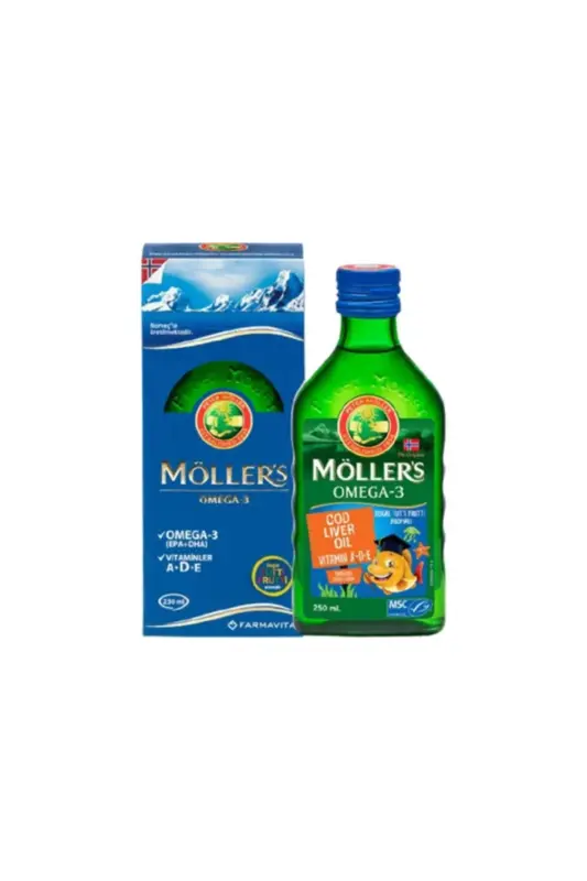 Omega 3 Baliq Yog'i Sharbati Tutti Frutti Xushbo'y 250 ml - MOLLERS