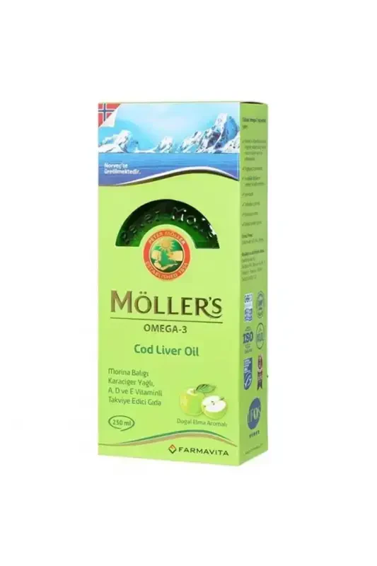 Möllers Omega 3 Balık Yağı Şurubu Doğal Elma Aromalı 250 ml - Modazone